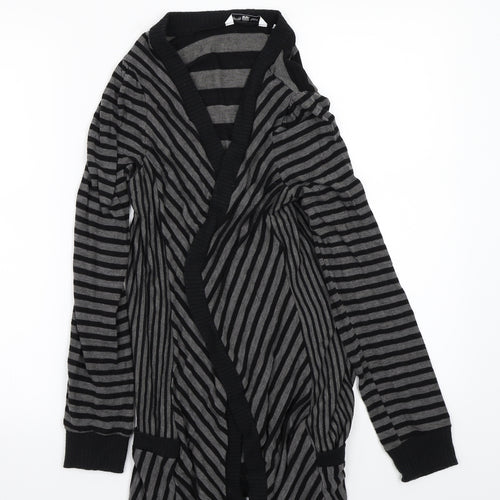 Newlook Womens Grey Striped  Cardigan Jumper Size 16