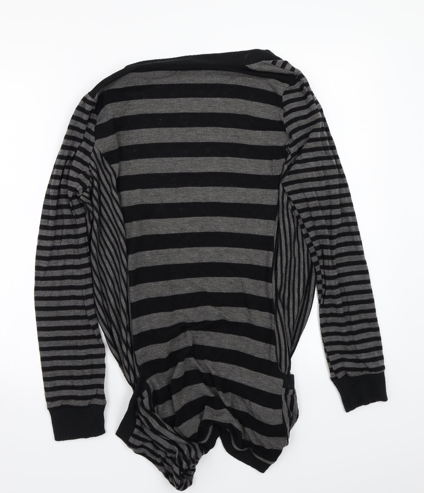 Newlook Womens Grey Striped  Cardigan Jumper Size 16