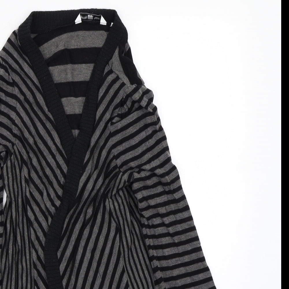 Newlook Womens Grey Striped  Cardigan Jumper Size 16