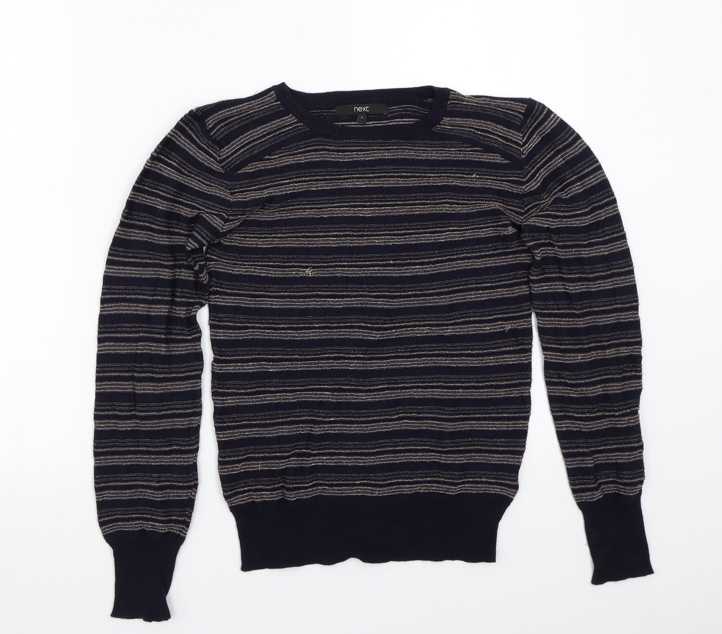 NEXT Womens Blue Striped  Pullover Jumper Size 8