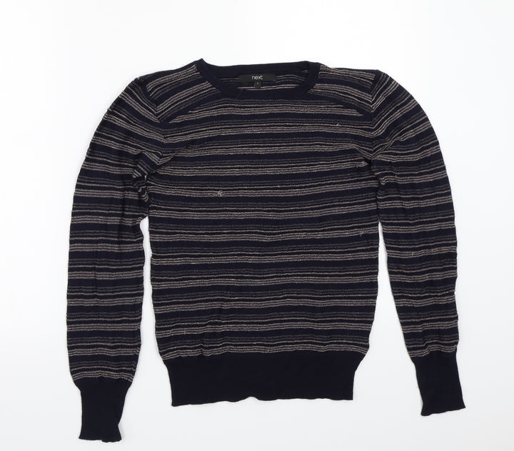 NEXT Womens Blue Striped  Pullover Jumper Size 8