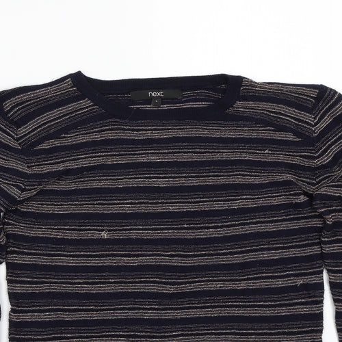 NEXT Womens Blue Striped  Pullover Jumper Size 8
