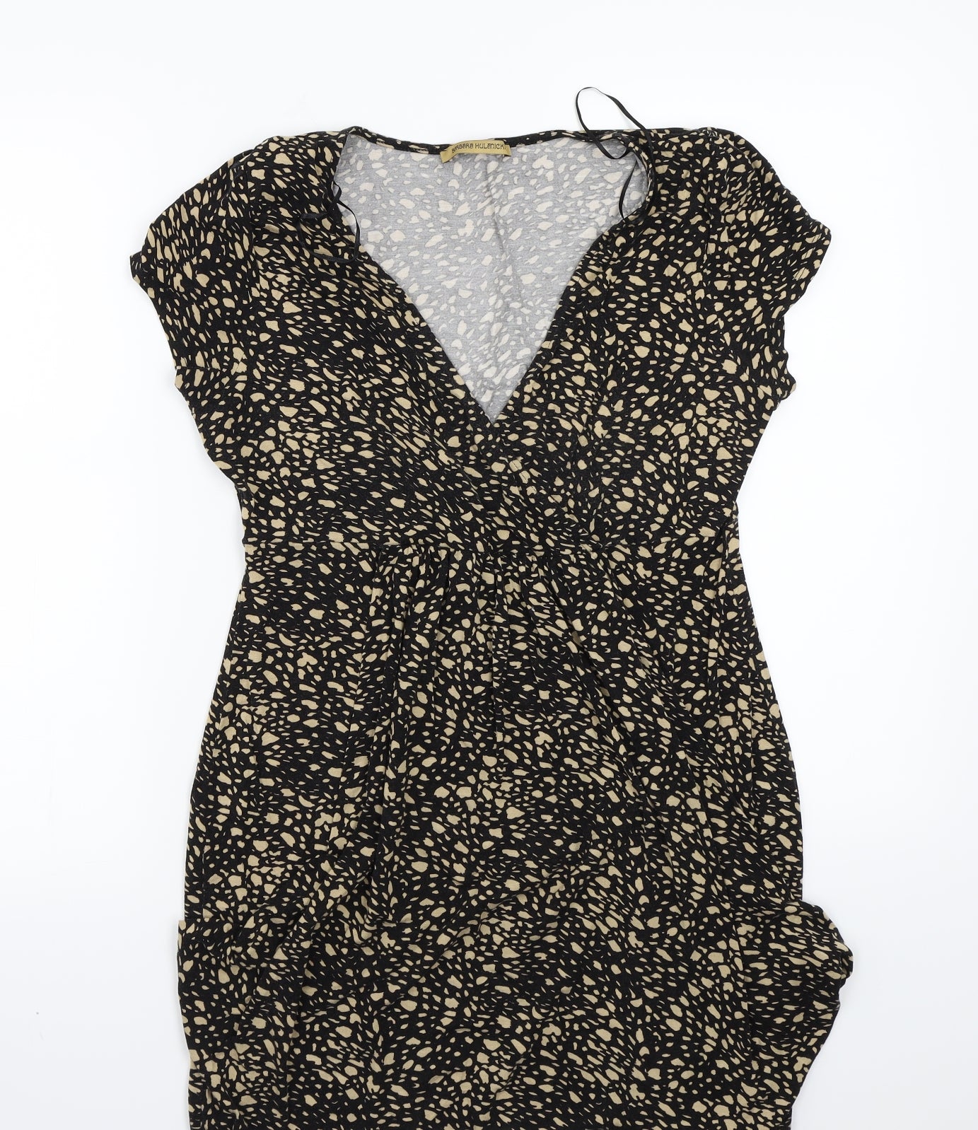 barbara hulanicki Womens Black Geometric  A-Line  Size 14