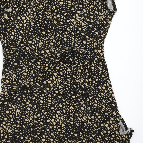 barbara hulanicki Womens Black Geometric  A-Line  Size 14