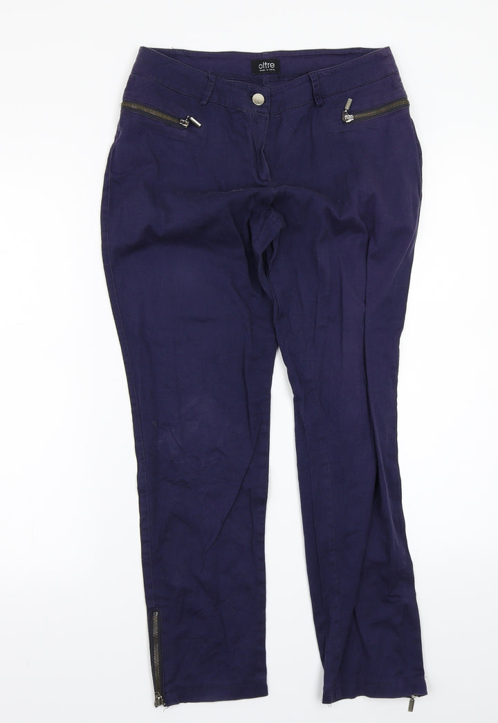 oltre Womens Blue Straight Jeans Size 10 L26 in