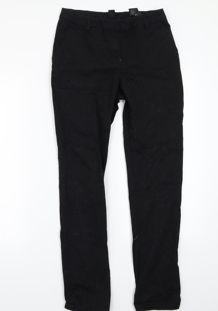 H&M Womens Black   Trousers  Size 34 L28 in