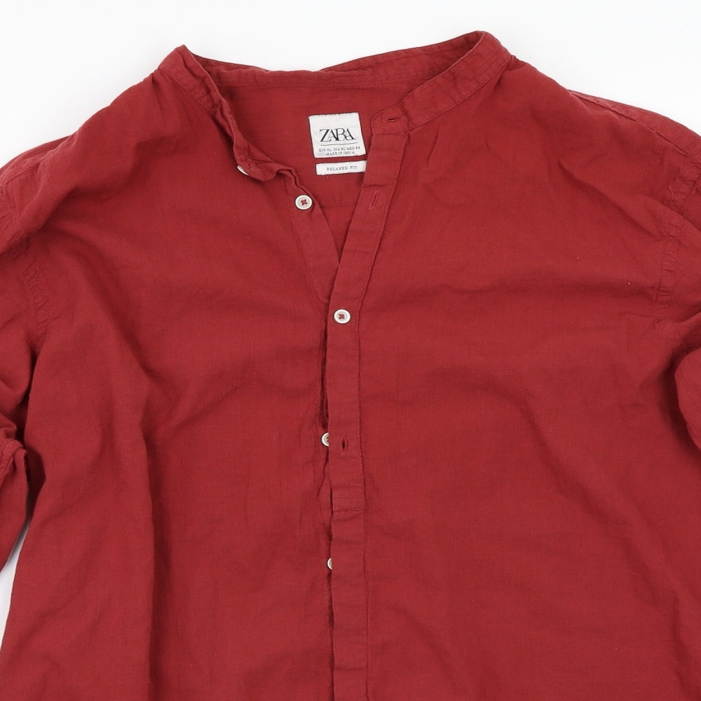 Zara Womens Red   Basic T-Shirt Size XL