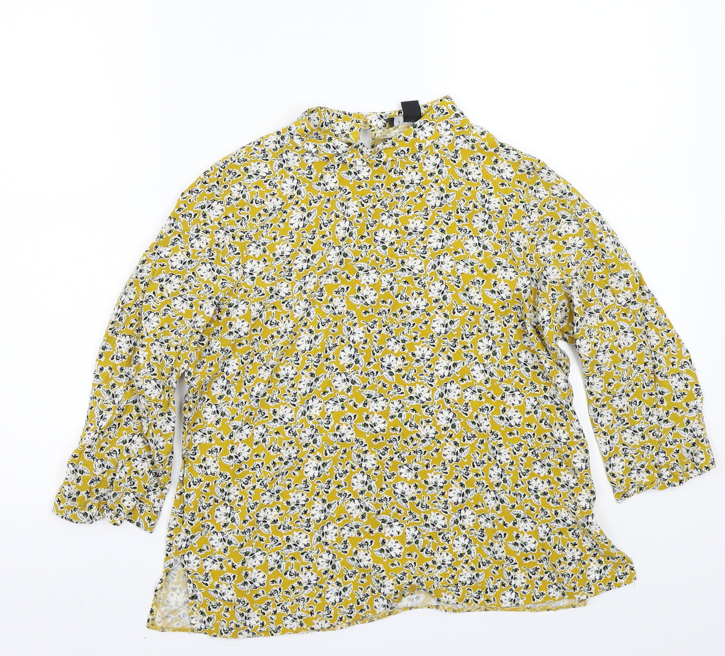 Primark Womens Yellow Floral  Basic Blouse Size 12