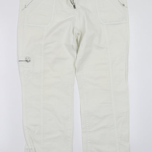NEXT Womens White   Trousers  Size 14 L28 in