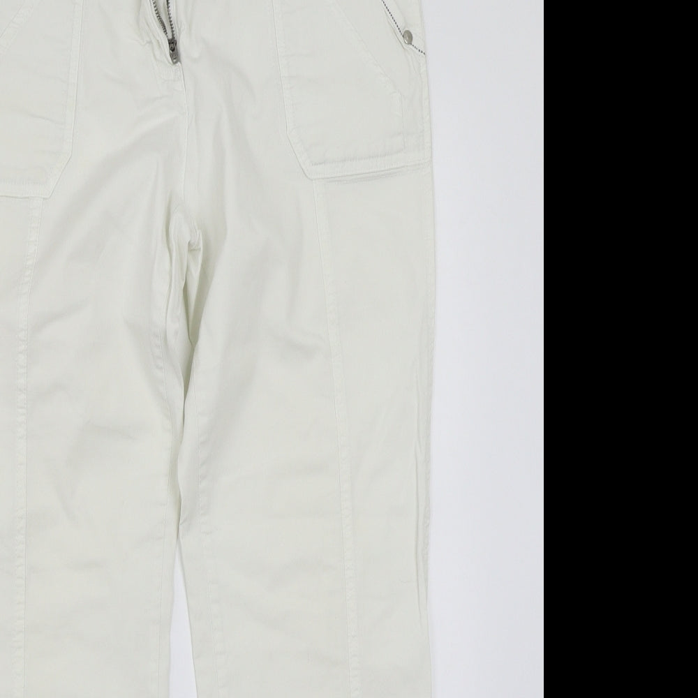 NEXT Womens White   Trousers  Size 14 L28 in