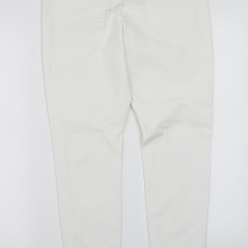 Marks and Spencer Womens White   Straight Jeans Size 12 L28 in