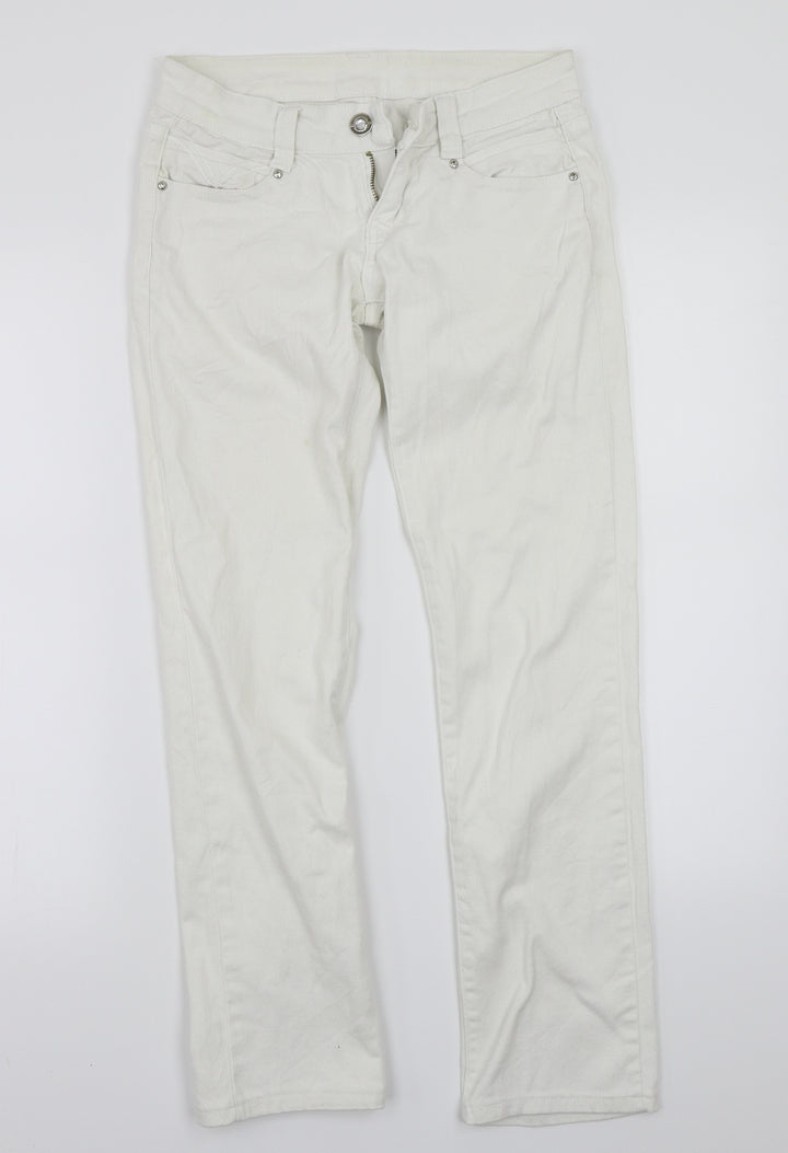 Preworn Womens White   Straight Jeans Size 36 L27 in