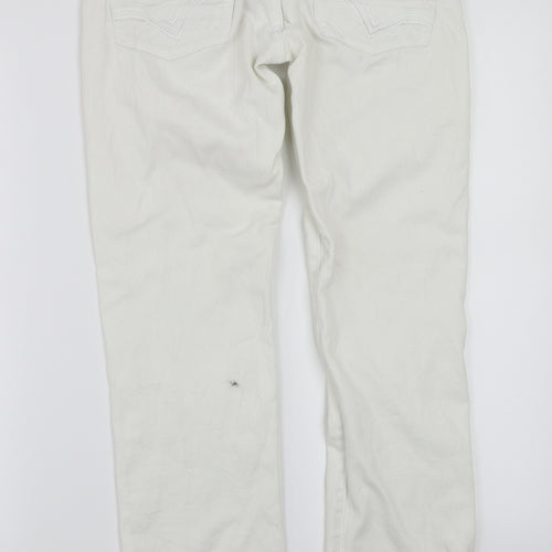 Preworn Womens White   Straight Jeans Size 36 L27 in