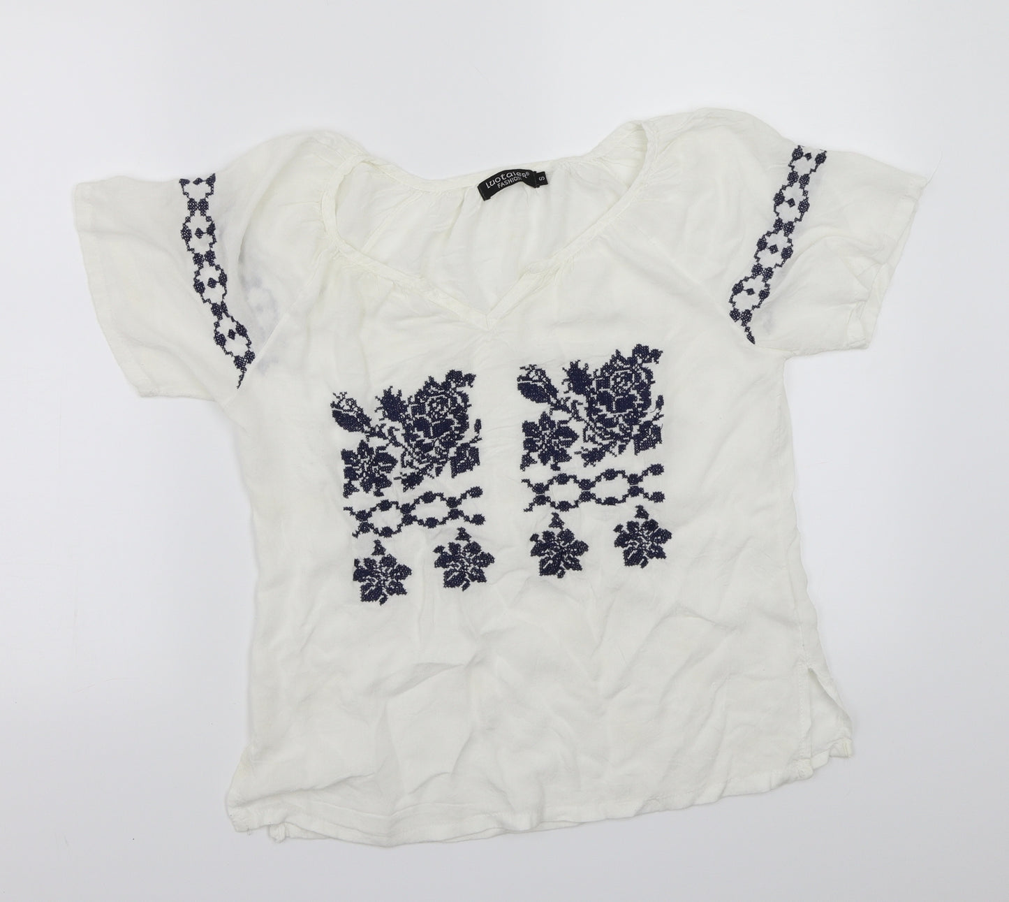 Luo taiere Womens White   Basic T-Shirt Size S