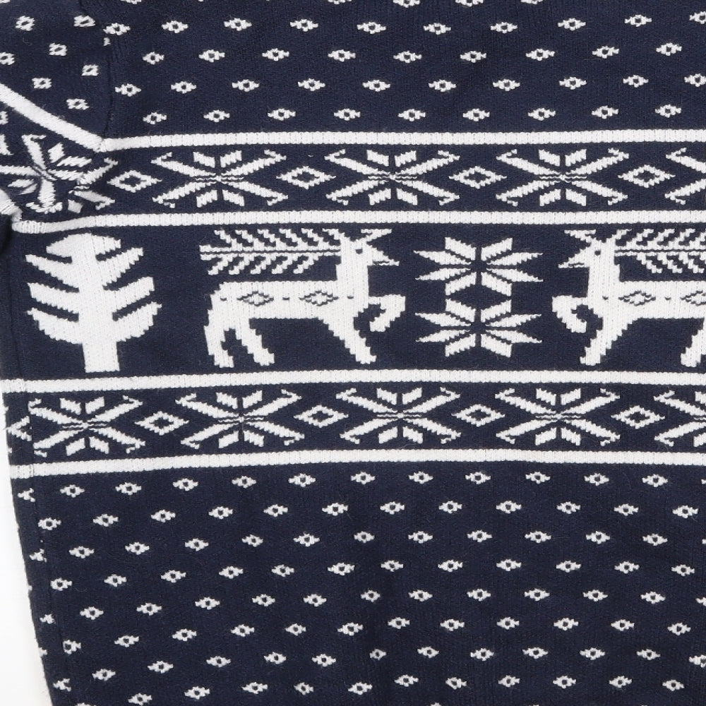Aibrou Womens Blue  Knit Pullover Jumper Size 12  - chrismas