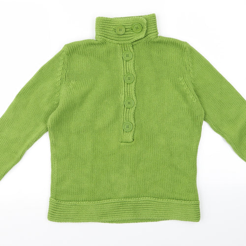 SOFT GREY Womens Green  Knit Pullover Jumper Size 10