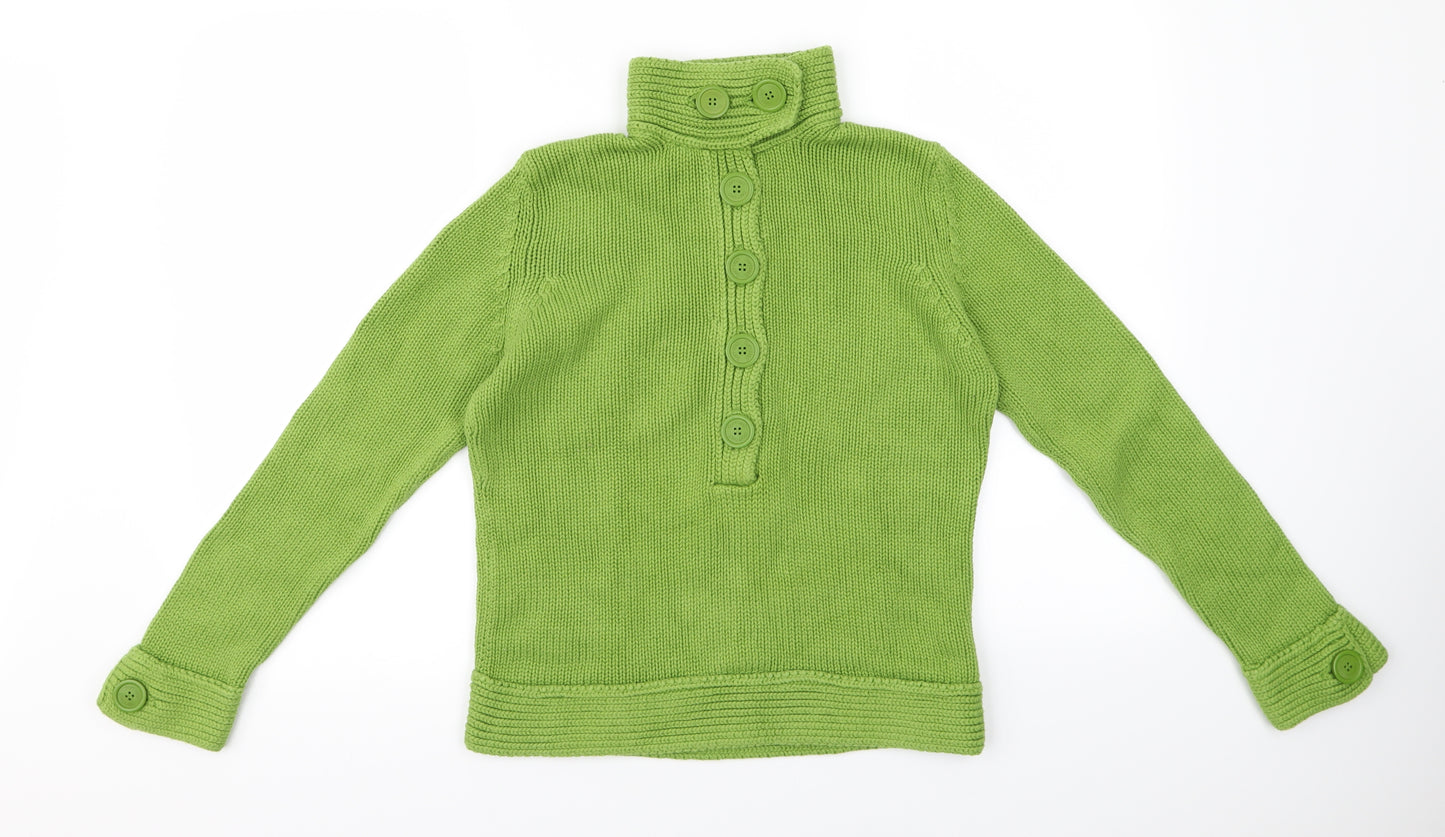 SOFT GREY Womens Green  Knit Pullover Jumper Size 10
