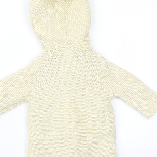 FRED&FLO Baby Beige  Knit Pullover Jumper Size 0-3 Months  - glitter