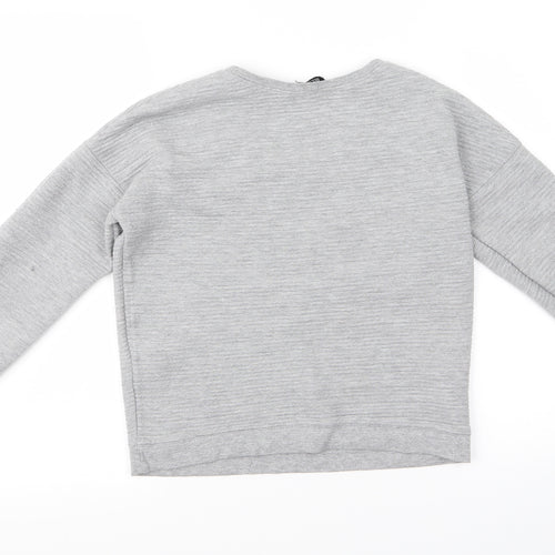New Look Girls Grey   Pullover Jumper Size 12 Years  - love