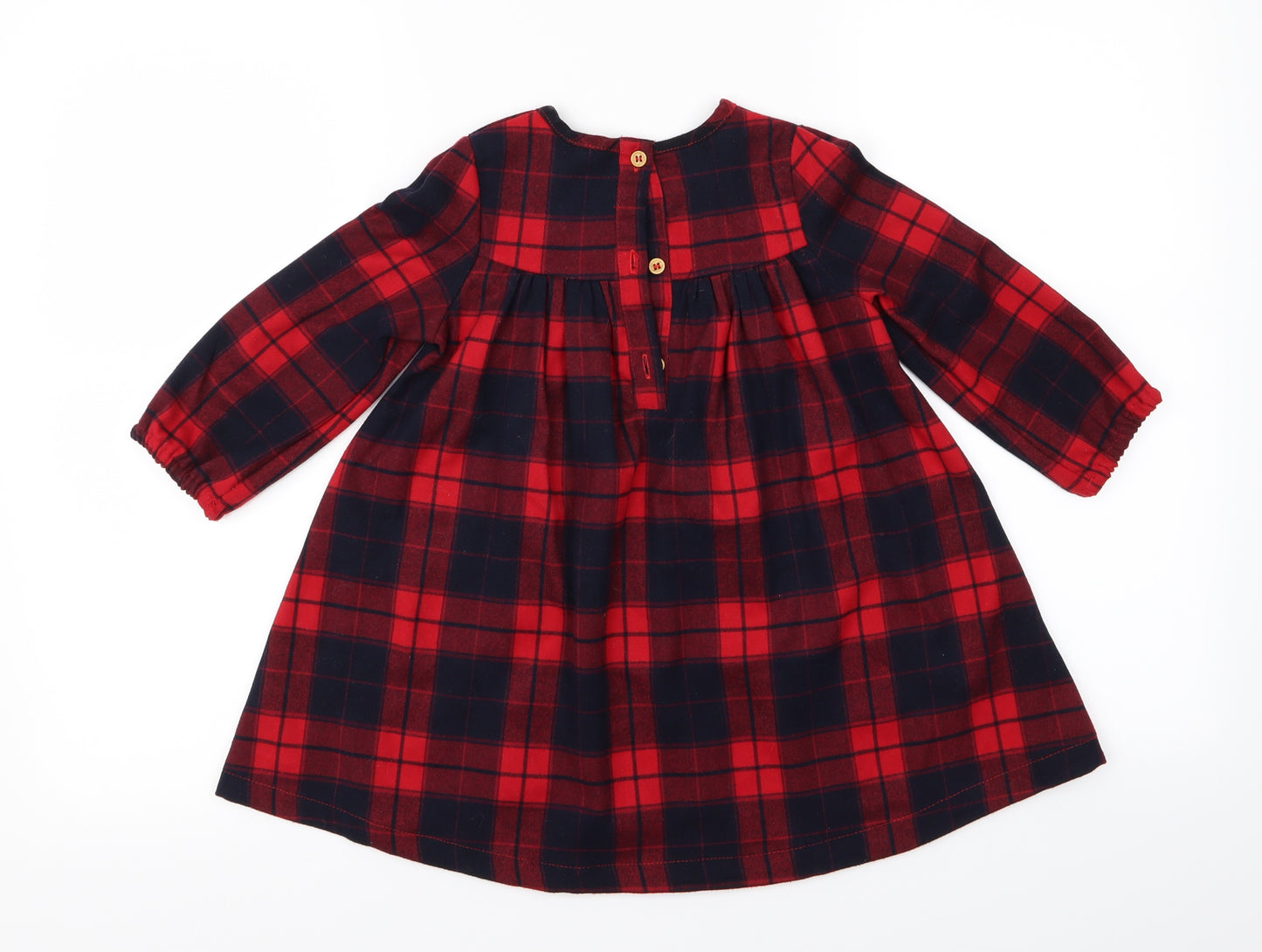 Preworn Girls Red Paisley Flannel A-Line  Size 2-3 Years