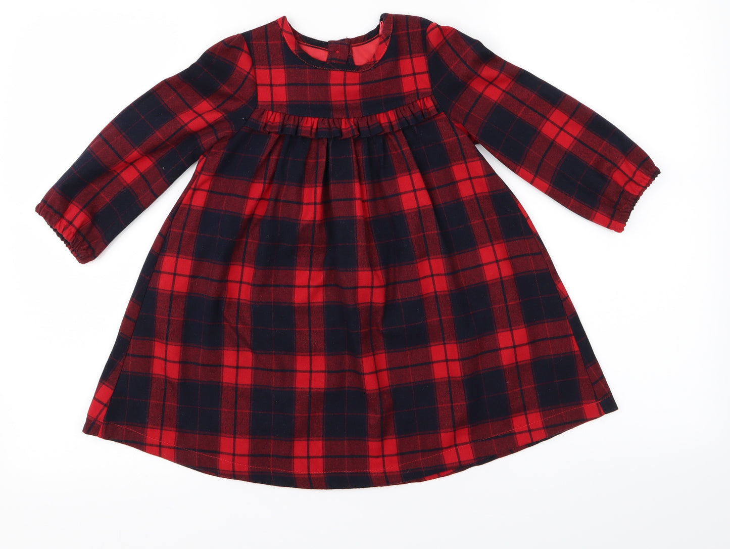 Preworn Girls Red Paisley Flannel A-Line  Size 2-3 Years