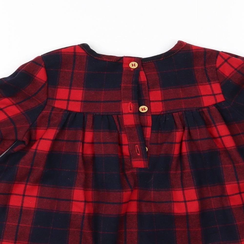 Preworn Girls Red Paisley Flannel A-Line  Size 2-3 Years