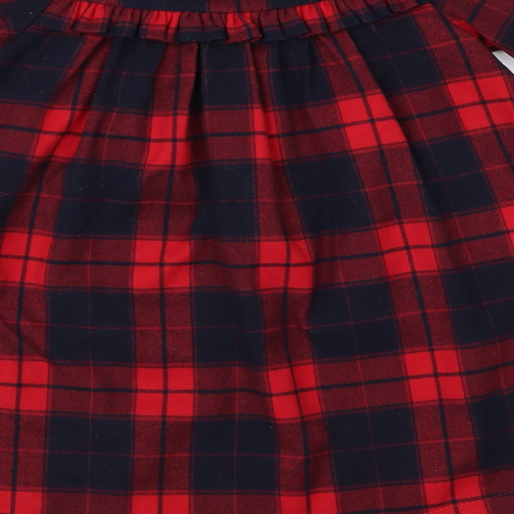 Preworn Girls Red Paisley Flannel A-Line  Size 2-3 Years