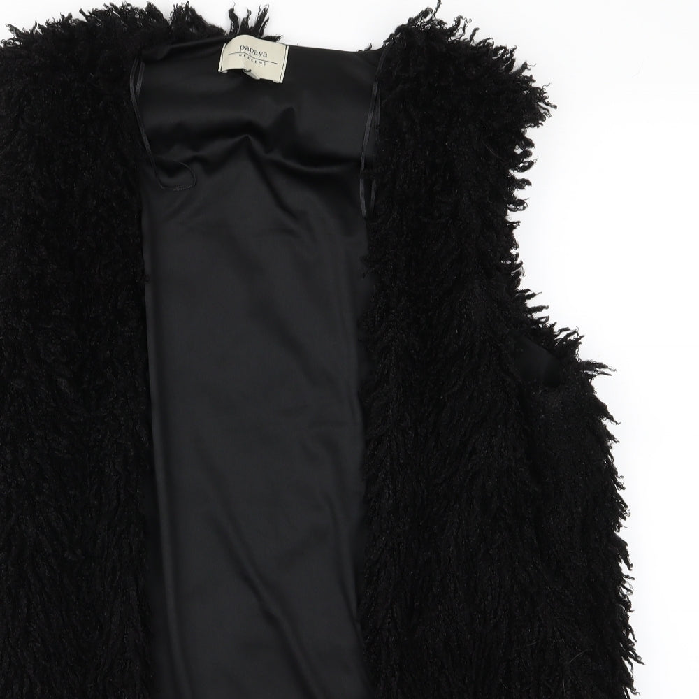Papaya Womens Black   Jacket  Size XL  - FUR