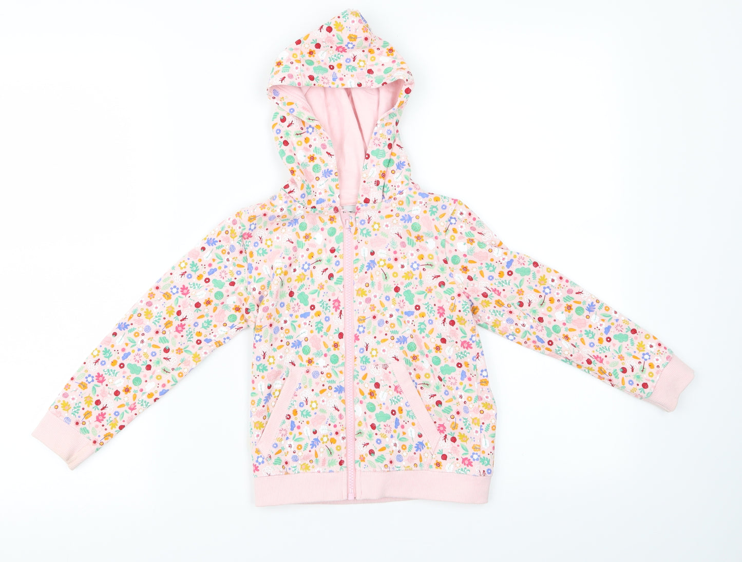 TU Girls Purple Floral  Pullover Hoodie Size 4 Years