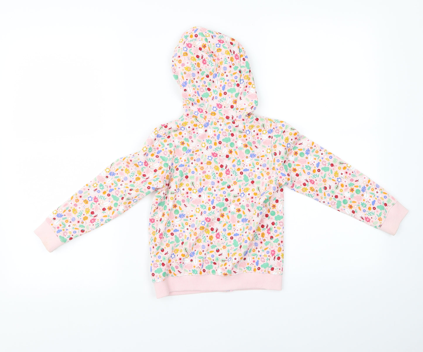 TU Girls Purple Floral  Pullover Hoodie Size 4 Years