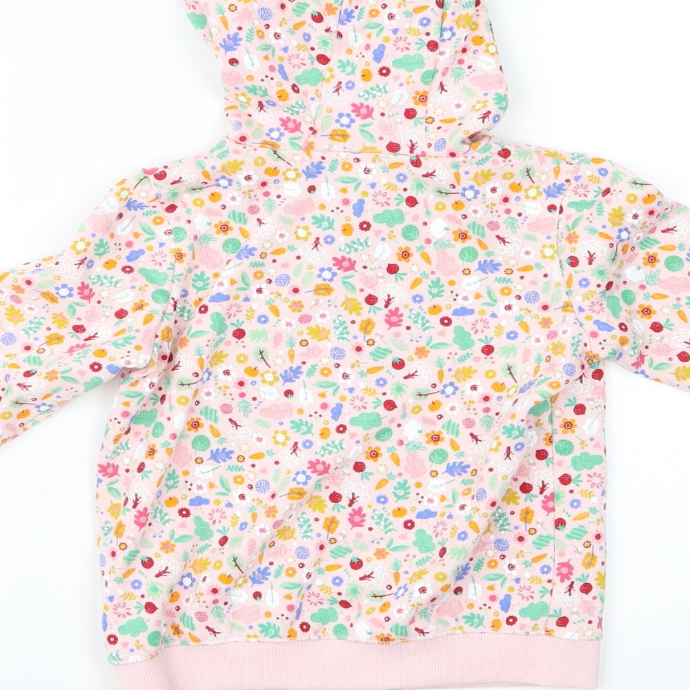 TU Girls Purple Floral  Pullover Hoodie Size 4 Years