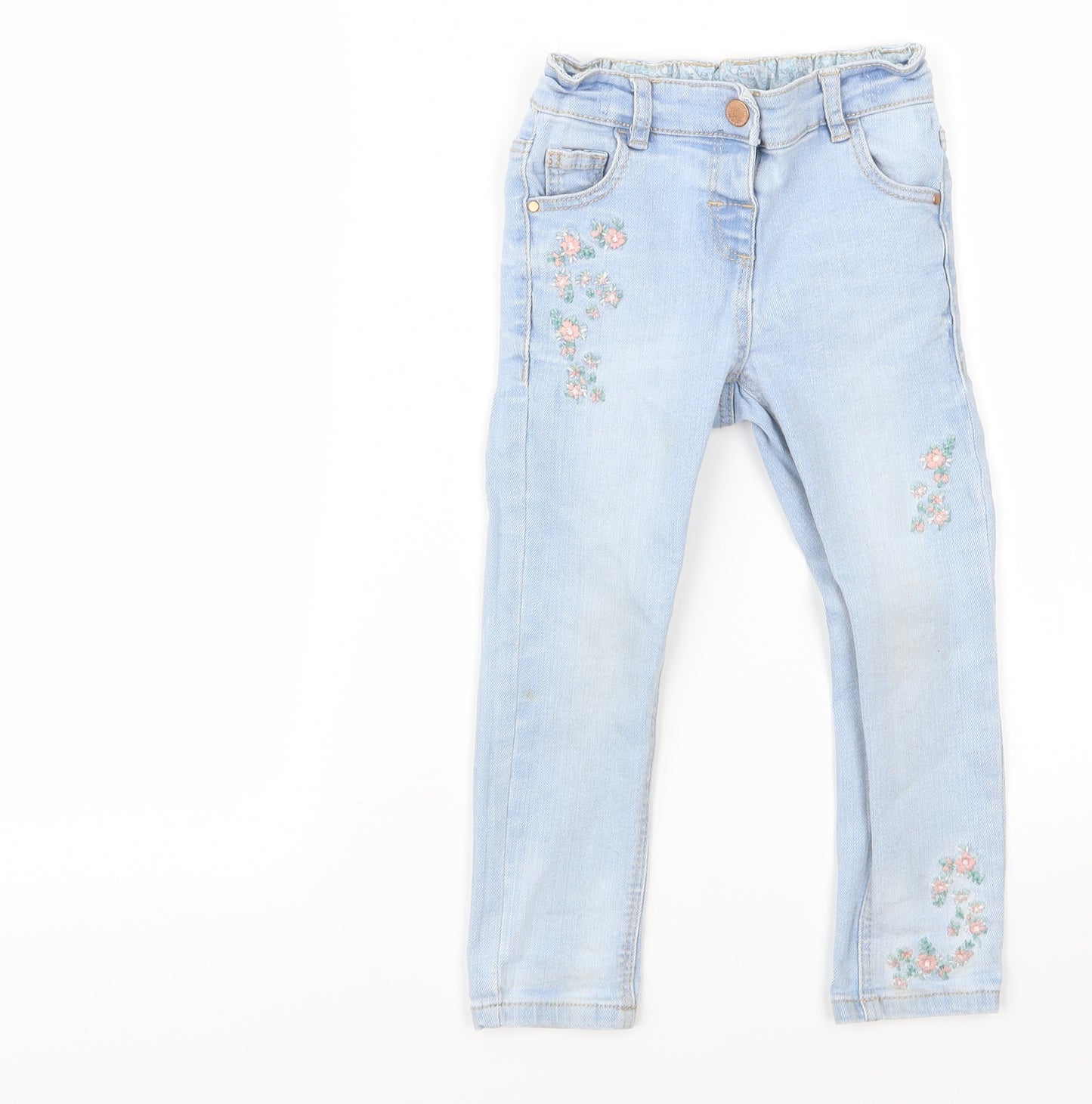 NEXT Girls Blue  Denim  Trousers Size 3 Years