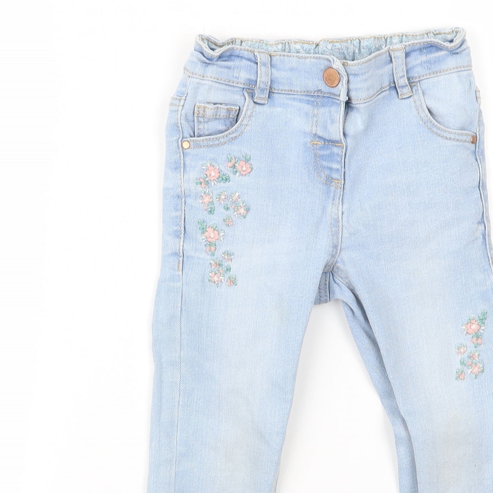 NEXT Girls Blue  Denim  Trousers Size 3 Years