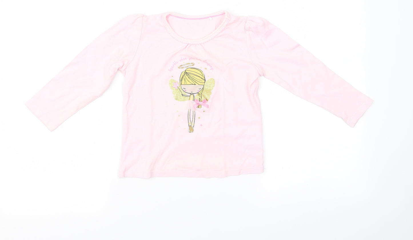Mini Club Girls Pink   Cami Pyjama Top Size 4 Years  - FAIRY