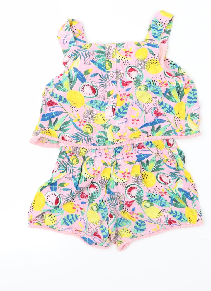 Tu kids Girls Pink Cami One Piece Size 3 Years - fruit