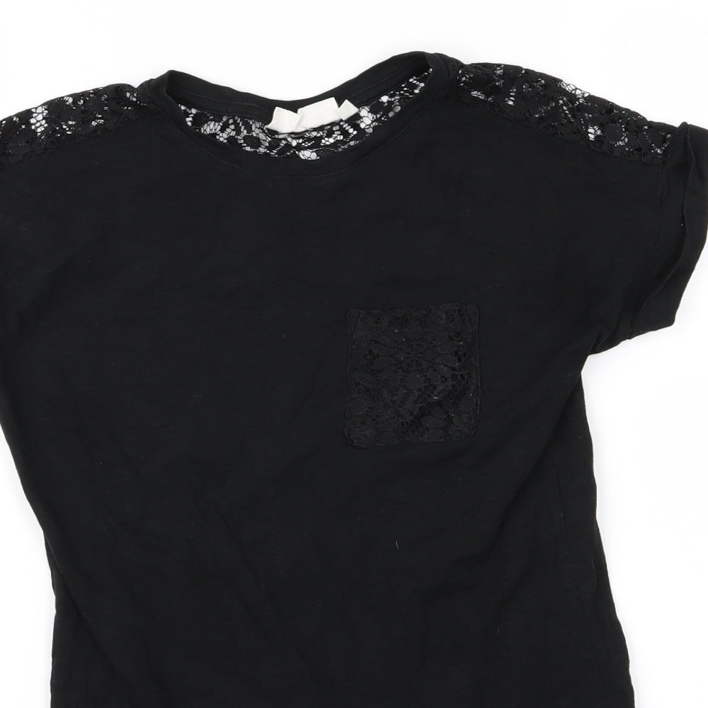tammy girl Girls Black   Basic T-Shirt Size 13 Years