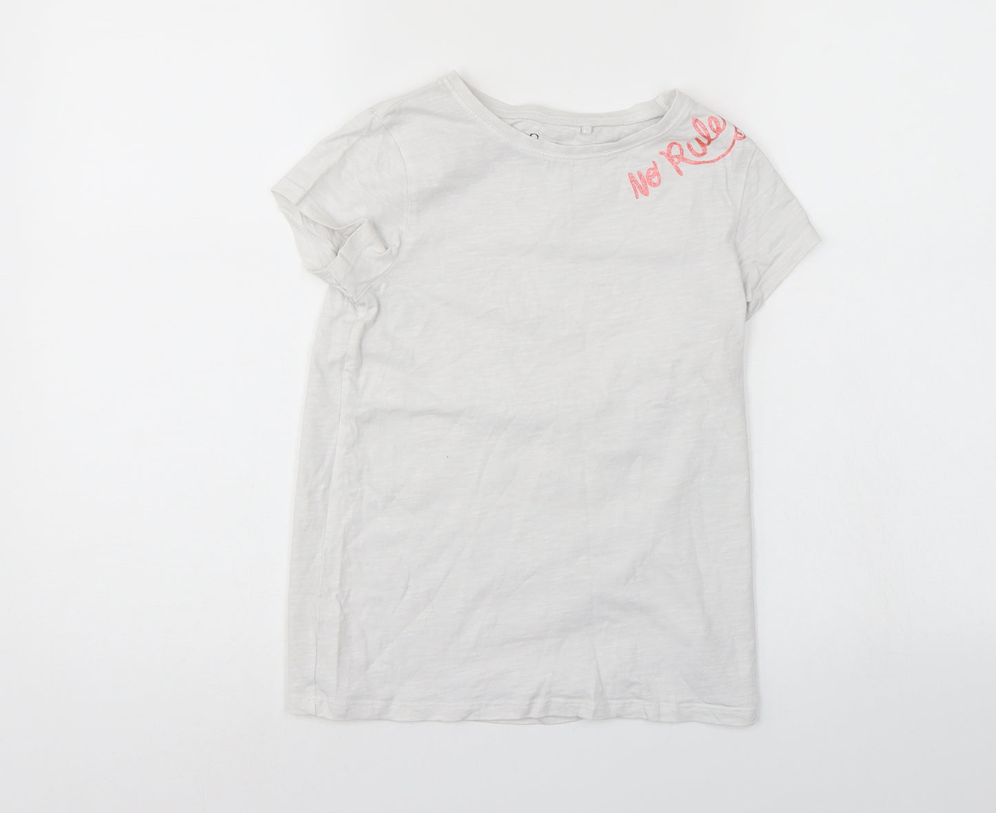 NEXT Girls White   Basic T-Shirt Size 10 Years