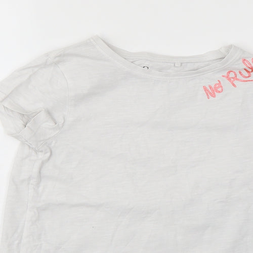 NEXT Girls White   Basic T-Shirt Size 10 Years
