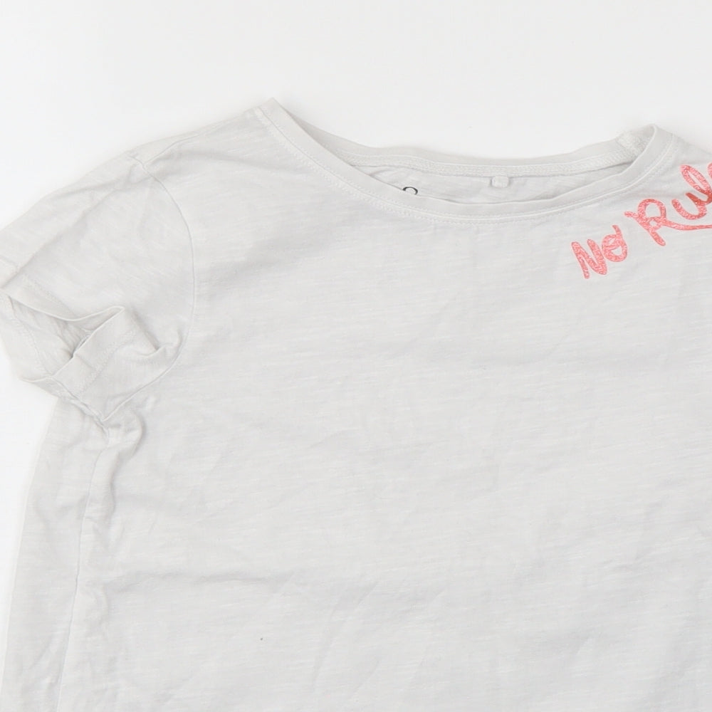 NEXT Girls White   Basic T-Shirt Size 10 Years