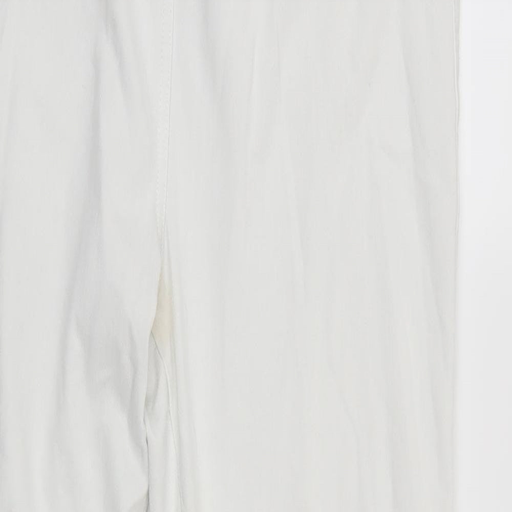 NEXT Womens White  Denim Cropped Leggings Size 18 L23 in