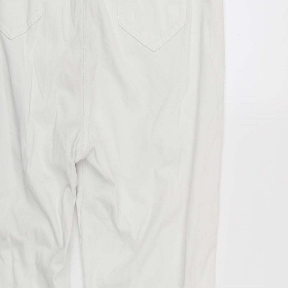 NEXT Womens White  Denim Cropped Leggings Size 18 L23 in