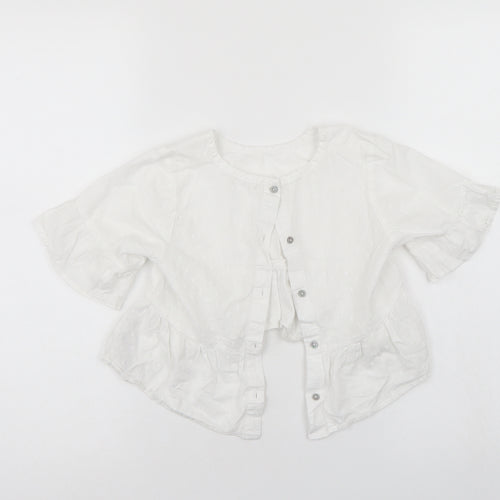 NEXT Girls White   Tunic Blouse Size 7 Years