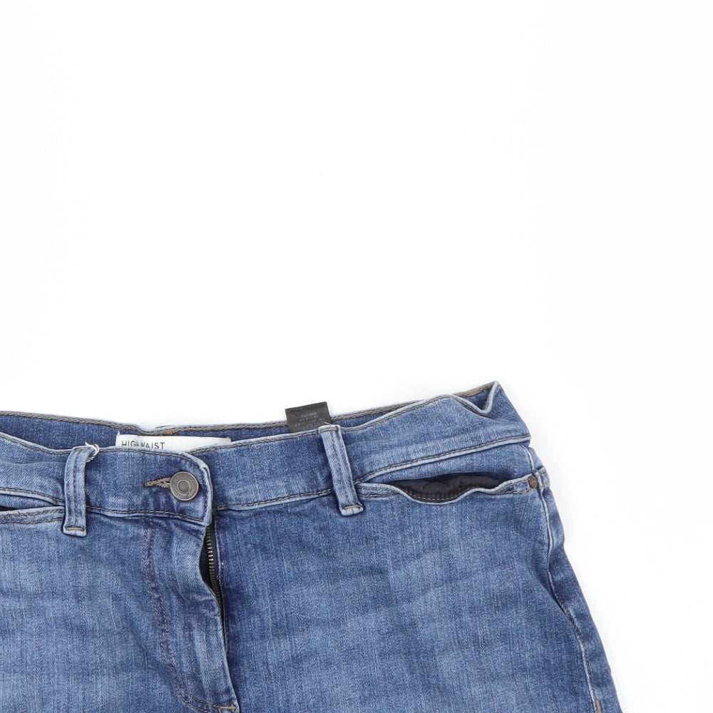 NEXT Womens Blue  Denim Mom Shorts Size 14