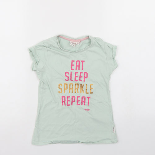 Lee Cooper Girls Green   Basic T-Shirt Size 7-8 Years