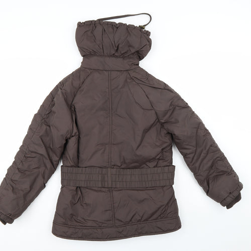 Denim & Co. Womens Brown   Windbreaker Coat Size 10