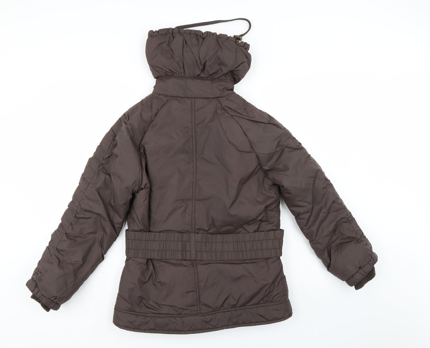 Denim & Co. Womens Brown   Windbreaker Coat Size 10
