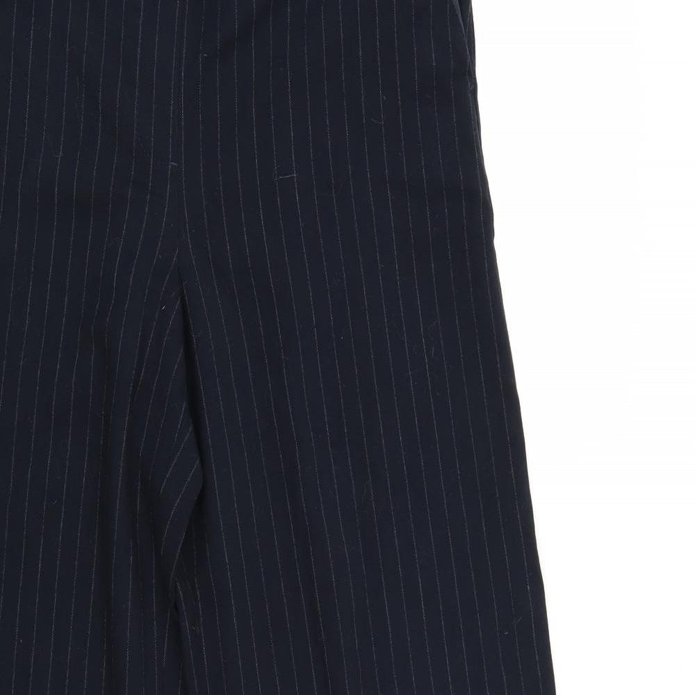 TU Womens Blue Striped  Trousers  Size 10 L26 in - Elastic Waist