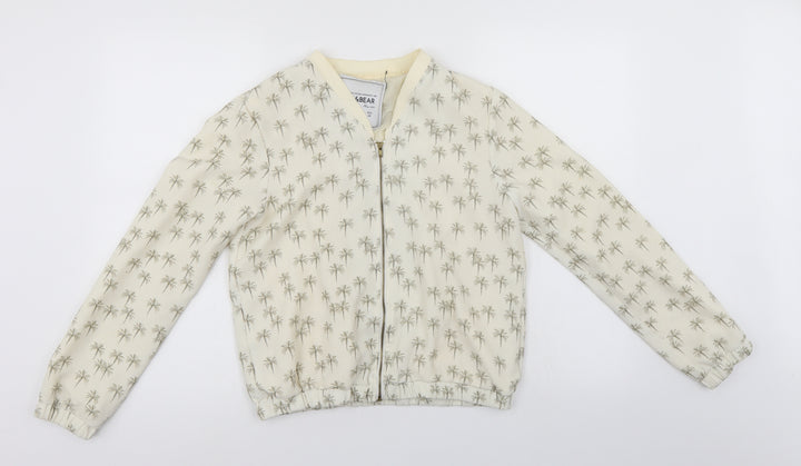 Pull&Bear Womens Ivory Floral  Jacket  Size M
