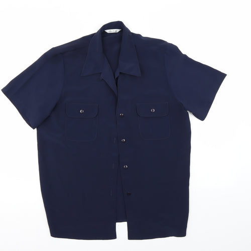 Berkertex Womens Blue   Basic Button-Up Size 12