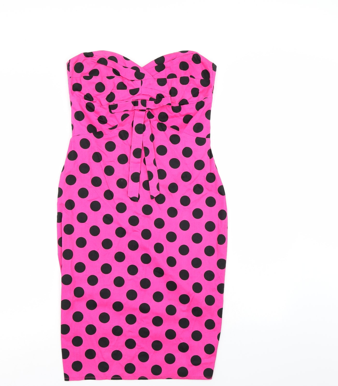 Goddess Womens Pink Polka Dot  Bodycon  Size 10